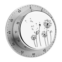 yanfind Timer Abstract Weed Freedom  Flying  Seeds Growth Offspring Garden Biology Silhouette 60 Minutes Mechanical Visual Timer