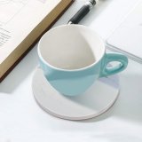 yanfind Ceramic Coasters (round) Whooper  Landing  Lake Snow Bird Beak Seabird Gull Wing Flight Family Game Intellectual Educational Game Jigsaw Puzzle Toy Set