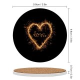 yanfind Ceramic Coasters (round) Black Dark Love Love Heart Sparkles Night Letters Family Game Intellectual Educational Game Jigsaw Puzzle Toy Set