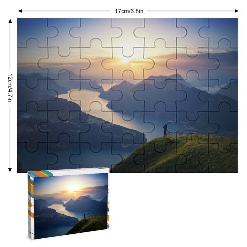 yanfind Picture Puzzle Dominic Kamp Lake Lucerne Landscape Mountains Sunset Switzerland Family Game Intellectual Educational Game Jigsaw Puzzle Toy Set