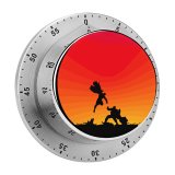 yanfind Timer Jorge Hardt Minimal V Superman Silhouette Gradient 60 Minutes Mechanical Visual Timer