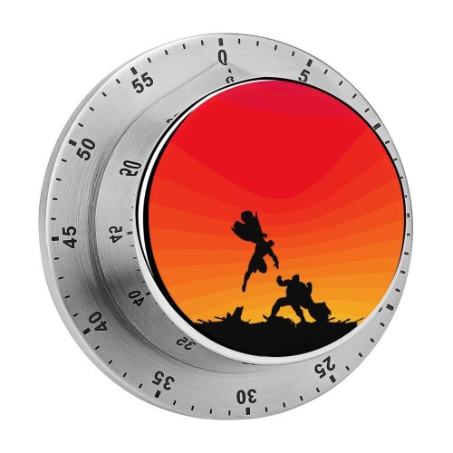 yanfind Timer Jorge Hardt Minimal V Superman Silhouette Gradient 60 Minutes Mechanical Visual Timer