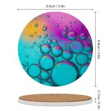 yanfind Ceramic Coasters (round) Bruno Bosse Abstract Bubbles Spectrum Colorful  Turquoise Family Game Intellectual Educational Game Jigsaw Puzzle Toy Set