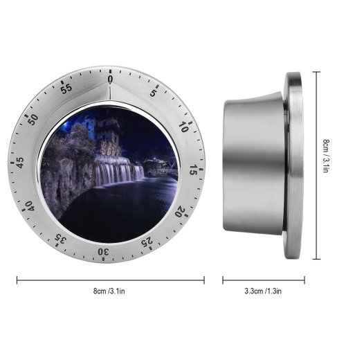 yanfind Timer Black Dark Cascade Gairaut Gairaut Waterfall Historical Landmark Night Nice France 60 Minutes Mechanical Visual Timer