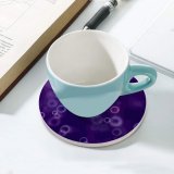 yanfind Ceramic Coasters (round) Tomislav Jakupec Abstract Bubbles Bokeh Purple Blurred Family Game Intellectual Educational Game Jigsaw Puzzle Toy Set