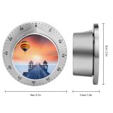 yanfind Timer Anek Suwannaphoom Wooden Pier Hot  Balloons Sunrise Daylight Foggy Colorful 60 Minutes Mechanical Visual Timer