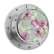 yanfind Timer Abstract Purple Stylized Scroll Crocosmia Garden Romantic Colorful Seamless  Scrapbook Meadow 60 Minutes Mechanical Visual Timer