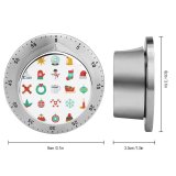 yanfind Timer Snowman Gingerbread Bell  Skate Present Christmas Snow Ornament Candle Tree 60 Minutes Mechanical Visual Timer