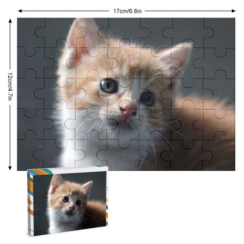yanfind Picture Puzzle Cat Kitten Pet Cute Cat Portrait Fur Baby Cat Family Game Intellectual Educational Game Jigsaw Puzzle Toy Set