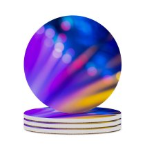 yanfind Ceramic Coasters (round) William Warby Abstract Bokeh Lights Multicolor Colorful Family Game Intellectual Educational Game Jigsaw Puzzle Toy Set