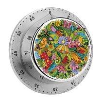 yanfind Timer Decor 8 Drawn Clouds Shoes Foliage Garden Romantic May Postcard Womens Doodle 60 Minutes Mechanical Visual Timer