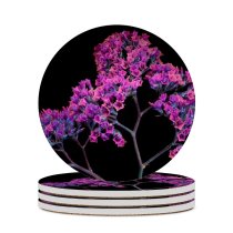 yanfind Ceramic Coasters (round) Flowers Black Dark Flowers MacOS Mojave Girly Family Game Intellectual Educational Game Jigsaw Puzzle Toy Set