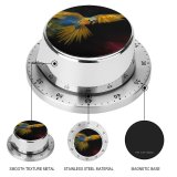 yanfind Timer Dark Macaw  Feathers Colorful  Bird 60 Minutes Mechanical Visual Timer