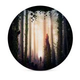 yanfind Ceramic Coasters (round) Thiago Garcia Fantasy Girl Alone Forest Mystic Surreal Portal Dream Family Game Intellectual Educational Game Jigsaw Puzzle Toy Set