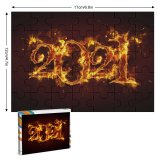 yanfind Picture Puzzle 2021 Year Happy Fire Burning Dark Family Game Intellectual Educational Game Jigsaw Puzzle Toy Set