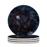 yanfind Ceramic Coasters (round) Luukdek Winter Forest Snow Covered Aerial Birds  Drone Photo Trees Family Game Intellectual Educational Game Jigsaw Puzzle Toy Set