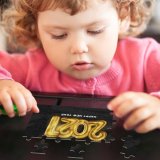 yanfind Picture Puzzle 2021 Year Happy Golden Letters Dark Family Game Intellectual Educational Game Jigsaw Puzzle Toy Set