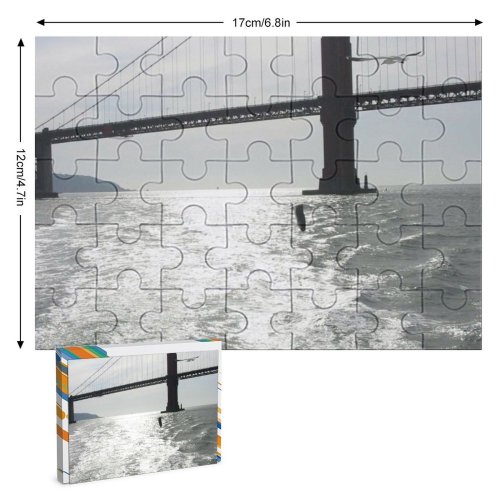 yanfind Picture Puzzle Golden Gate   Francisco Couple Suspension Sea Sky Fixed  River Family Game Intellectual Educational Game Jigsaw Puzzle Toy Set