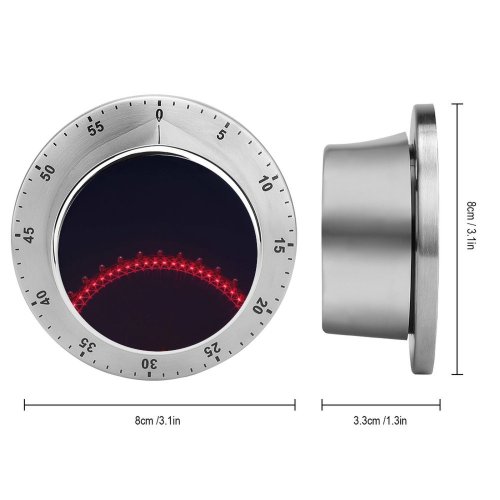 yanfind Timer Black Dark London  Ferris Wheel Tourist Attraction Night Illuminated 60 Minutes Mechanical Visual Timer