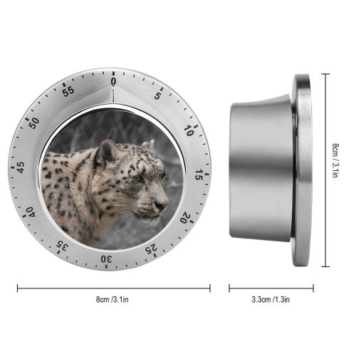 yanfind Timer William Warby Snow Leopard Wildlife Big Cat 60 Minutes Mechanical Visual Timer