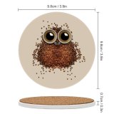 yanfind Ceramic Coasters (round) Comfreak Lifestyle Coffee Beans  Cup Drinks Caffeine Beautiful Family Game Intellectual Educational Game Jigsaw Puzzle Toy Set