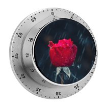 yanfind Timer Comfreak Flowers Dark Rose  Drops Closeup 60 Minutes Mechanical Visual Timer