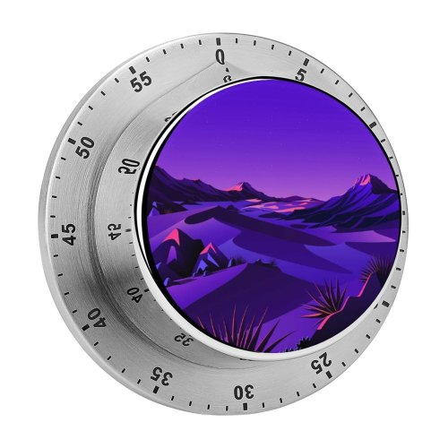 yanfind Timer Lake Mountains Rocks  Sunset Starry Sky Purple Scenery MacOS Big Sur 60 Minutes Mechanical Visual Timer
