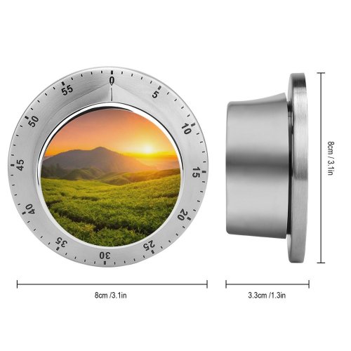yanfind Timer Anek Suwannaphoom Tea form Cameron Highlands Sunrise Landscape Hills Agriculture Malaysia 60 Minutes Mechanical Visual Timer