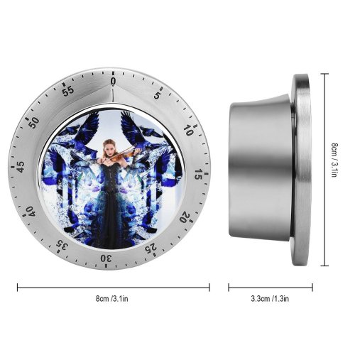 yanfind Timer Chiara Lily Fantasy Dream Violin Birds Surreal 60 Minutes Mechanical Visual Timer
