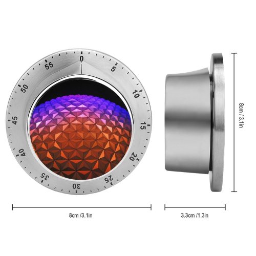 yanfind Timer Architecture Spaceship  Walt  Resort  Dome Purple Vibrant Geometrical Symmetrical 60 Minutes Mechanical Visual Timer