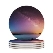 yanfind Ceramic Coasters (round) Images Space Aurora Night HQ Rye Landscape Way Sky Wallpapers Galaxy States Family Game Intellectual Educational Game Jigsaw Puzzle Toy Set