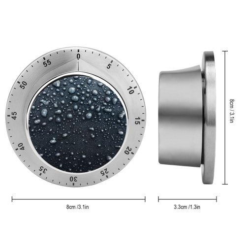 yanfind Timer Dark Droplets Frozen Tarmac  Drops Bubbles 60 Minutes Mechanical Visual Timer