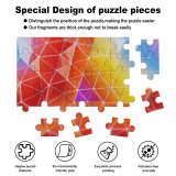 yanfind Picture Puzzle Abstract Colorful Triangles Gradients Polygonal Family Game Intellectual Educational Game Jigsaw Puzzle Toy Set