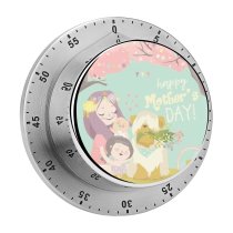yanfind Timer  Mum Little Outside Girl Garden Mother  Child Happy Daughter Playing 60 Minutes Mechanical Visual Timer