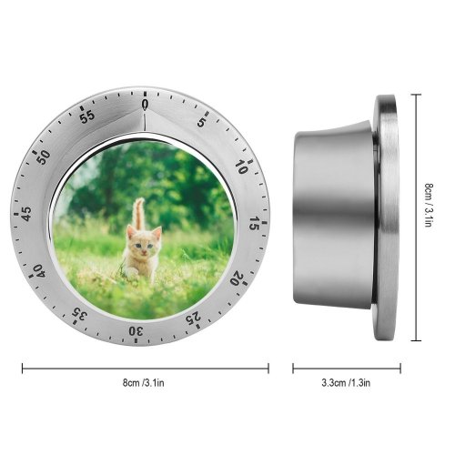 yanfind Timer Andriyko Podilnyk Kitten Cute Grass Bokeh Baby Cat 60 Minutes Mechanical Visual Timer