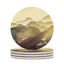 yanfind Ceramic Coasters (round) Trey Ratcliff Southern Alps Zealand Aerial  Peak Glacial Snow Family Game Intellectual Educational Game Jigsaw Puzzle Toy Set