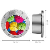 yanfind Timer Romain Guy Umbrellas Street Festival Colorful Sky Rainbow 60 Minutes Mechanical Visual Timer
