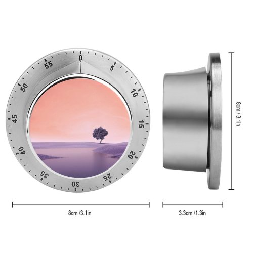 yanfind Timer Karan Gujar Lone Tree Landscape Spring Lake Surreal Digital 60 Minutes Mechanical Visual Timer