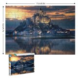 yanfind Picture Puzzle Grafixart Mont SaintMichel Island Ancient Architecture Reflection Night Sunset Dawn Evening Sky Family Game Intellectual Educational Game Jigsaw Puzzle Toy Set
