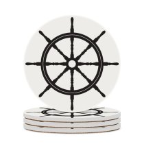 yanfind Ceramic Coasters (round) Wheel Sea Sailboat Vacation Sailing Travel Adventure Ship Fashioned Retro East Cartoon Family Game Intellectual Educational Game Jigsaw Puzzle Toy Set
