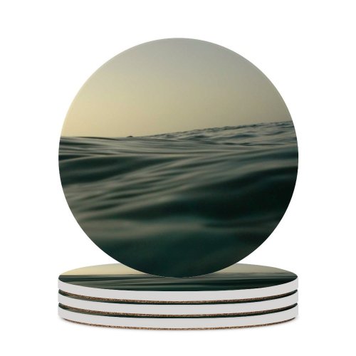 yanfind Ceramic Coasters (round) Stranded Ocean Island Sea Sky Wave Wind Horizon Calm Morning Family Game Intellectual Educational Game Jigsaw Puzzle Toy Set