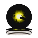yanfind Ceramic Coasters (round) Suryapraveen Black Dark Minimal Lion King Rafiki Simba Forest Pride Rock Silhouette Family Game Intellectual Educational Game Jigsaw Puzzle Toy Set
