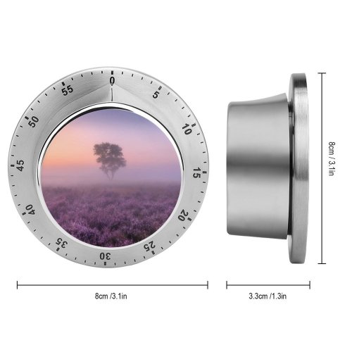 yanfind Timer Simon Van Ooijen Lavender Fields Purple Foggy Landscape Tree Sunrise 60 Minutes Mechanical Visual Timer