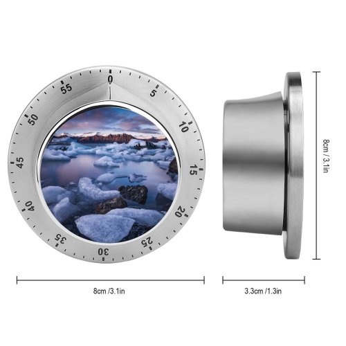 yanfind Timer Jökulsárlón  Lagoon Iceland  Bergs Mountains Landscape 60 Minutes Mechanical Visual Timer