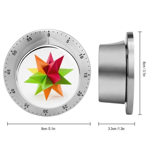 yanfind Timer  Dimensional Christmas Homemade Craft Folded Art Decoration Abstract Spiked Origami UK 60 Minutes Mechanical Visual Timer
