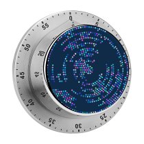 yanfind Timer Big Data  Home Science Jewelry  Rainbow Digitally Pixelated Half Art 60 Minutes Mechanical Visual Timer