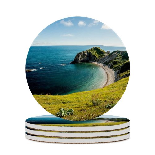 yanfind Ceramic Coasters (round) Youen California Durdle Door Coastline Beach Dorset England Family Game Intellectual Educational Game Jigsaw Puzzle Toy Set