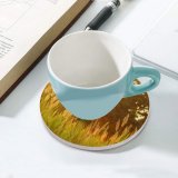 yanfind Ceramic Coasters (round) Golden Images Ground Flora Hour Grass Plant Produce Summer Pictures Vegetable Creative Family Game Intellectual Educational Game Jigsaw Puzzle Toy Set