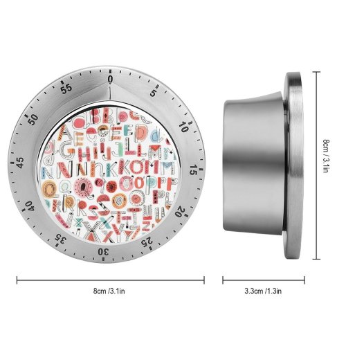 yanfind Timer Doodle X Z I W F J E O P K S 60 Minutes Mechanical Visual Timer