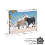 yanfind Picture Puzzle Dog Beach Play Sand Foreshore Coast Vertebrate Canidae Carnivore Sporting Working Street Family Game Intellectual Educational Game Jigsaw Puzzle Toy Set